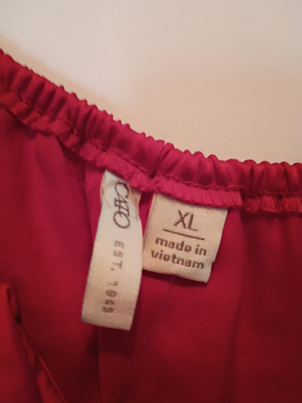 Cato Red Off-Shoulder Ruffle Tie Front Top - Picture 8 of 9
